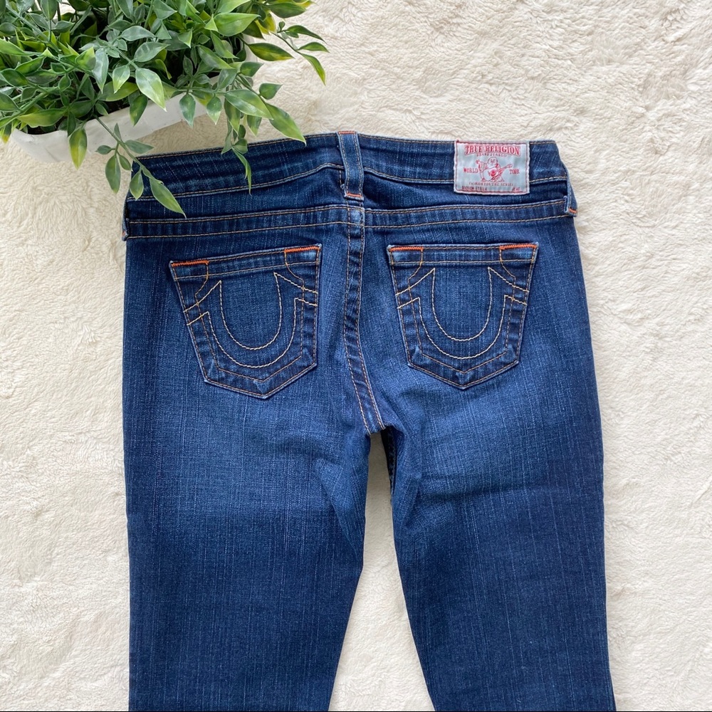 True religion medium wash skinny jeans 28